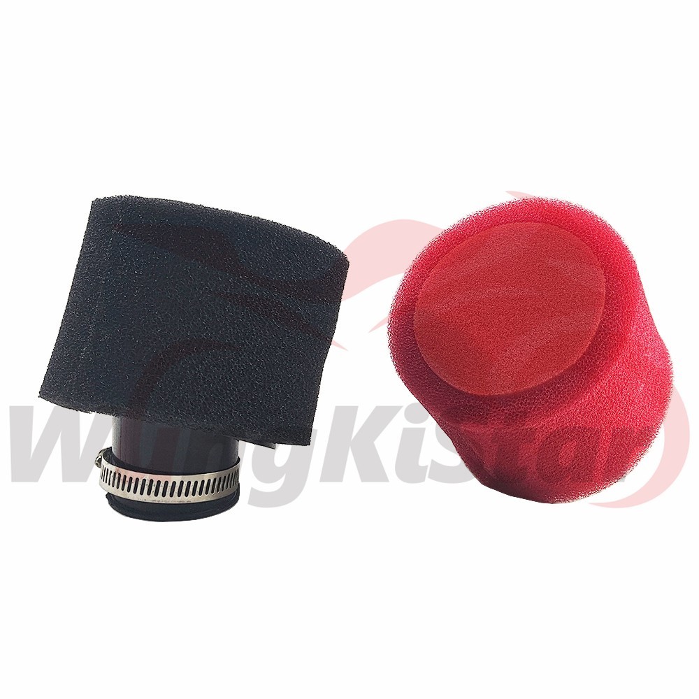 Black Motor 45mm/1.77In(Fit For 44mm-46mm) Bend Sponge Air Intake Filter Cleaner