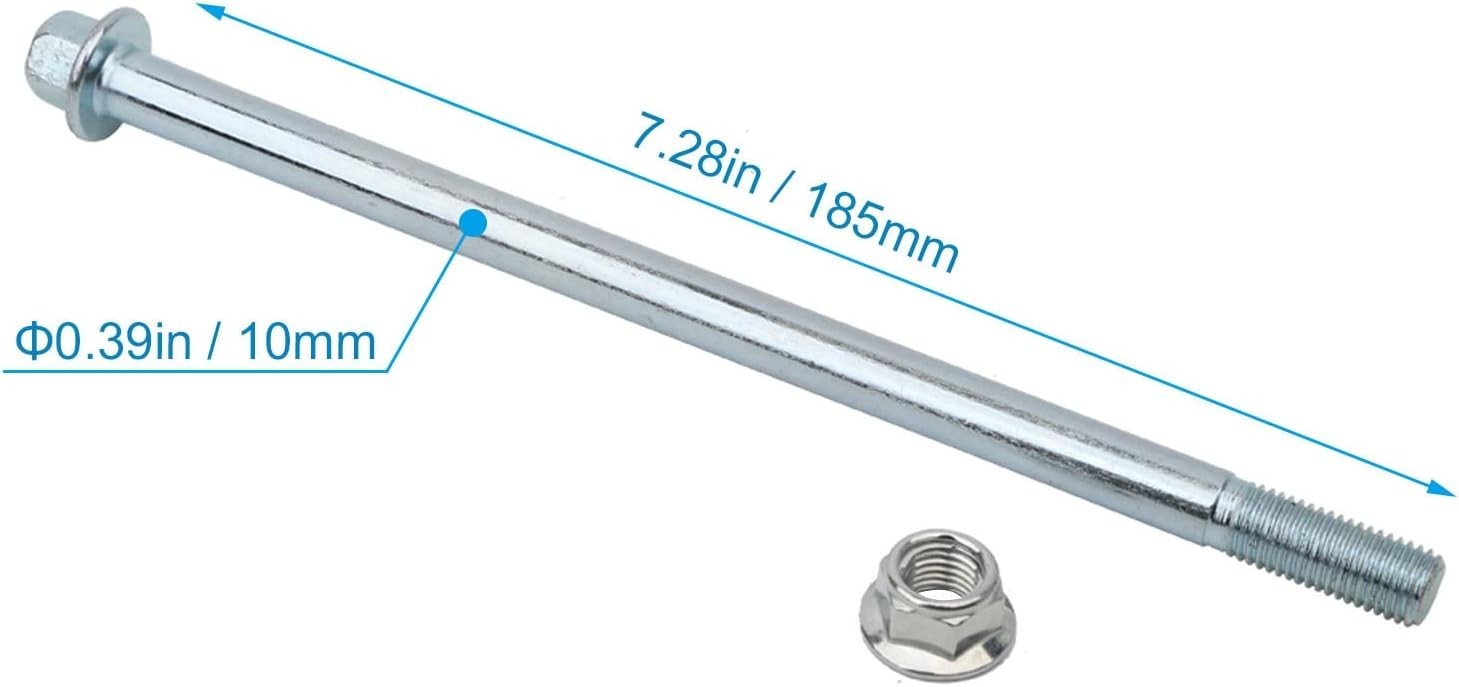 Durable 10mm x 185mm Axle – Quality Alloy Steel for Enhanced Moto Performance