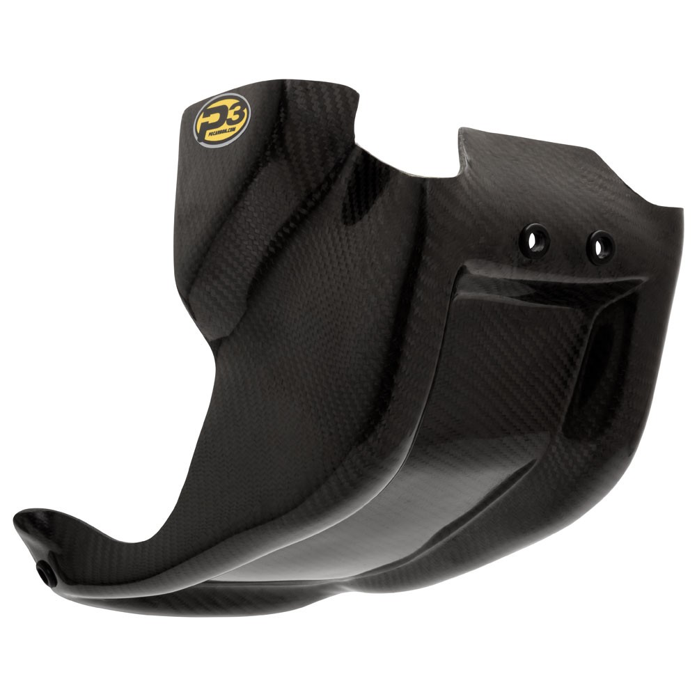 P3 Carbon Hybrid Skid Plate Black For GASGAS EC 450F 2024