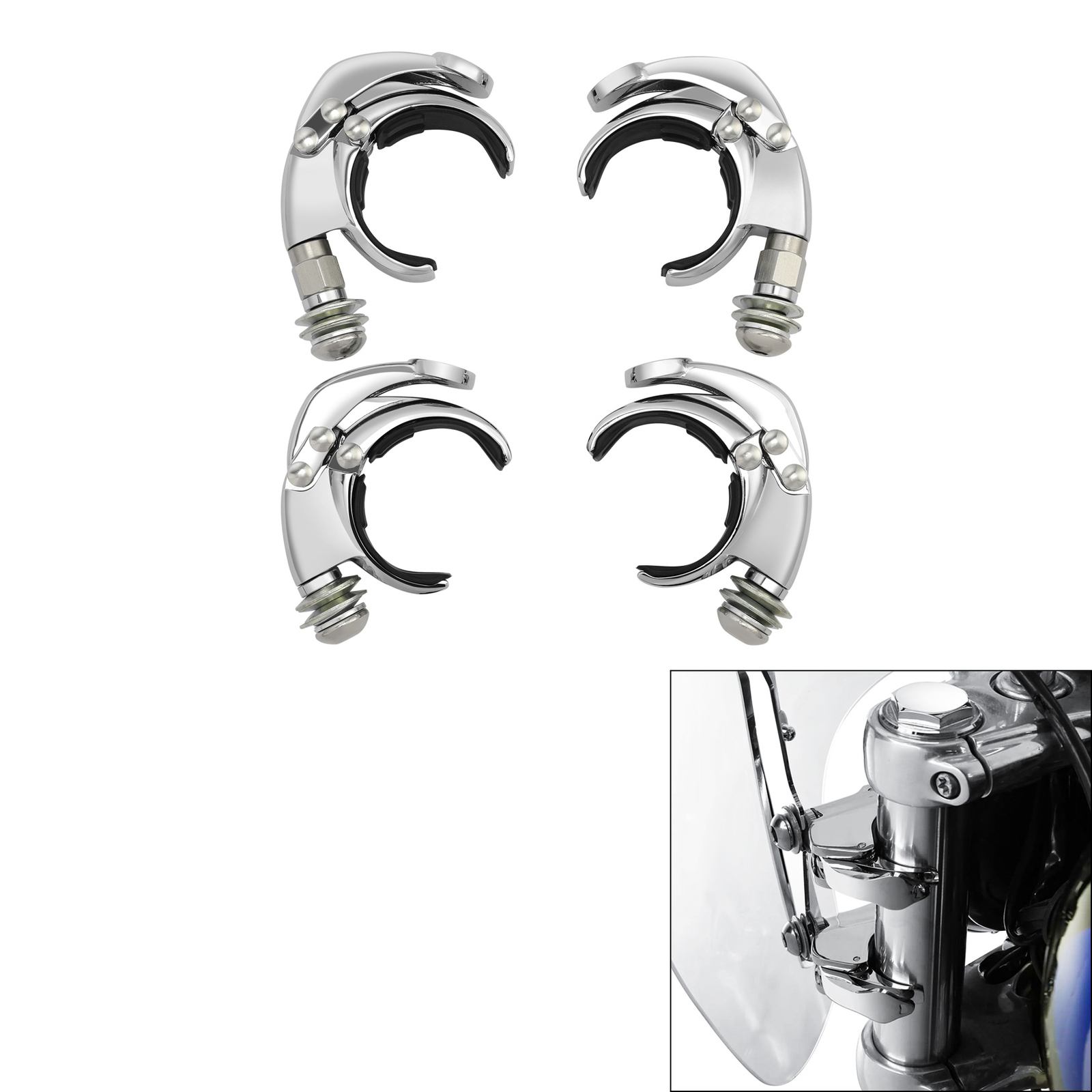 54mm 56mm Quick Release Windshield Clamps For Harley Sportster S RH1250S 21-24