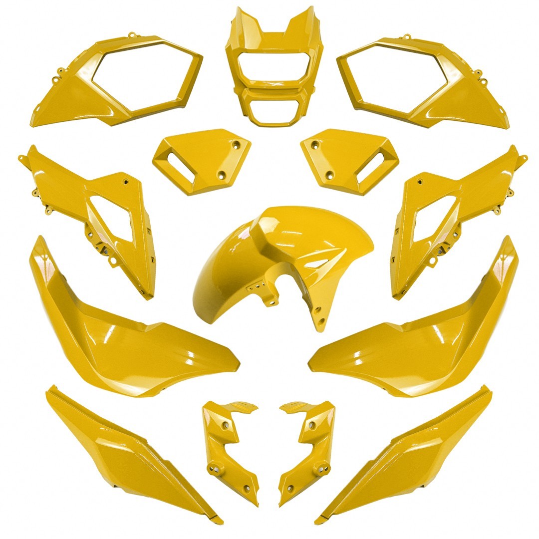 YELLOW FULL FAIRING SET READY TO INSTALL FOR HONDA GROM MSX SF 125 2016-20