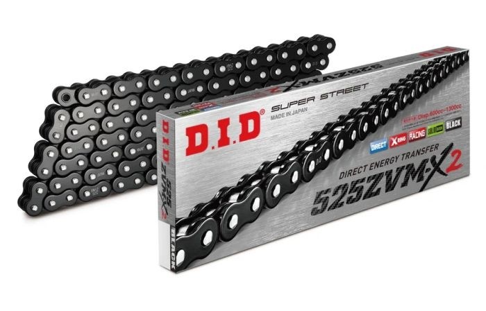 D.I.D. 525 ZVM-X2 Super Street X-Ring Chains Black M525ZVMX2X120