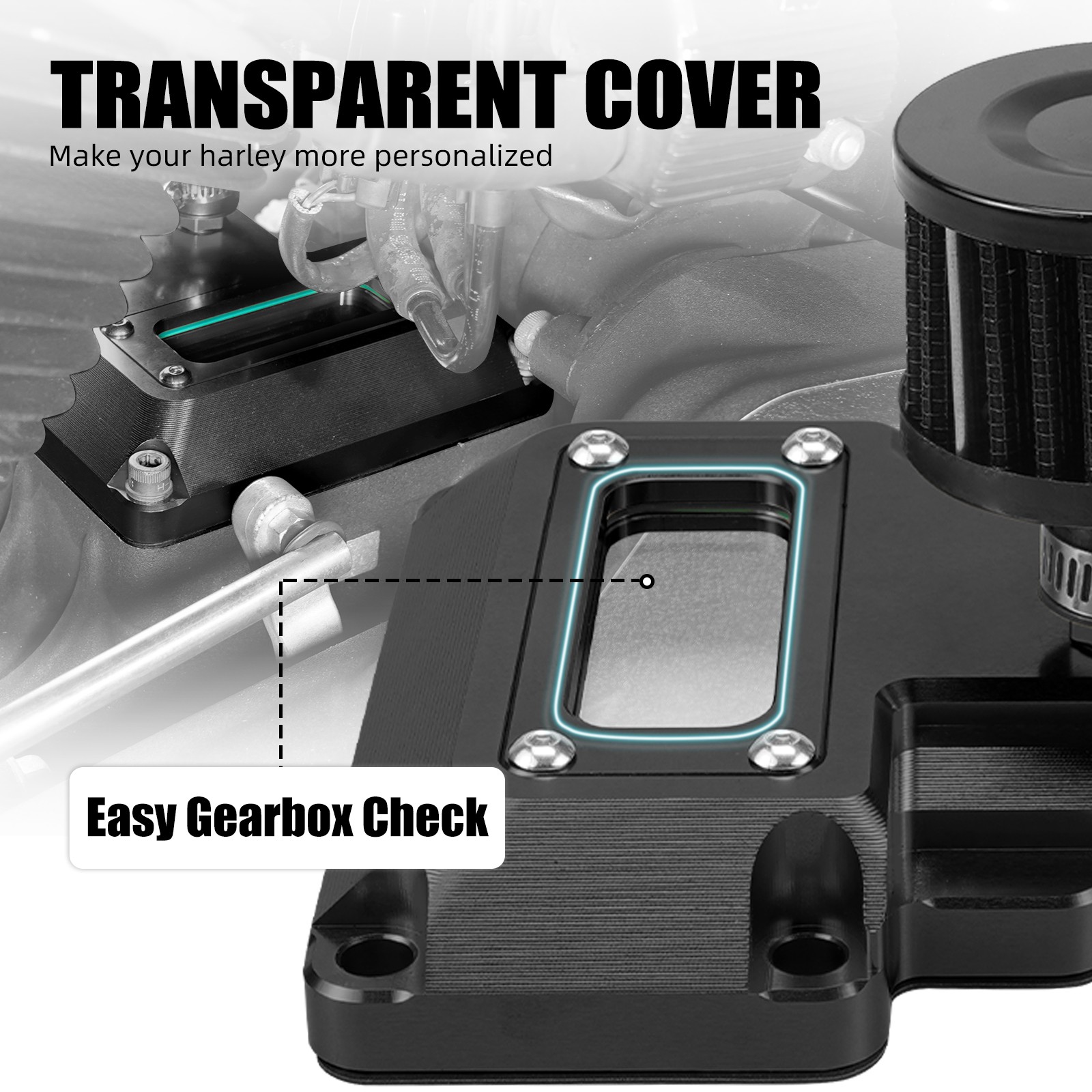 NICECNC Transmission Top Cover Kit For Harley M8 Road Glide Custom FLTRX 2010-13