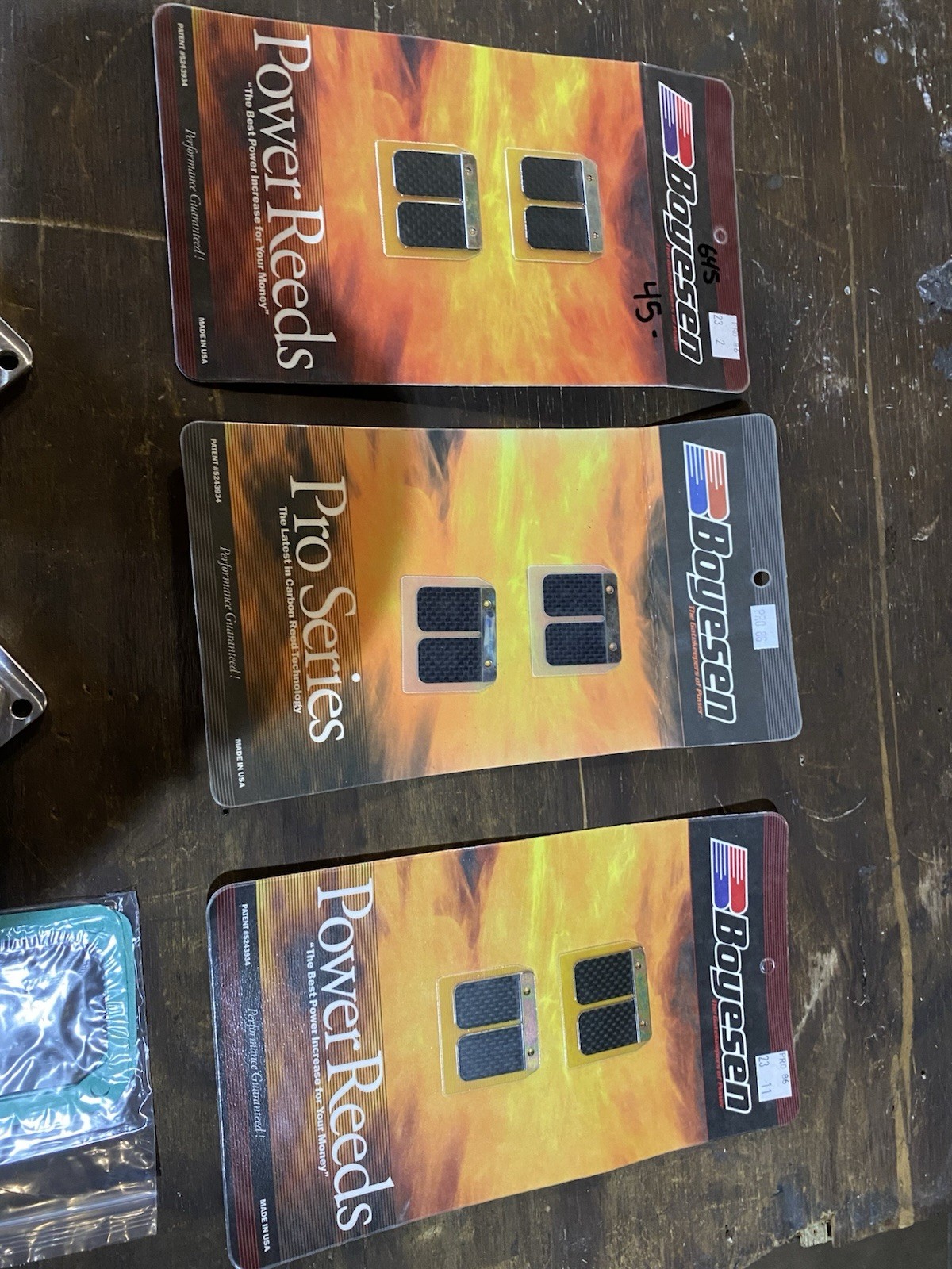 banshee boysen pro-86 reeds with billet cages. incudes spares