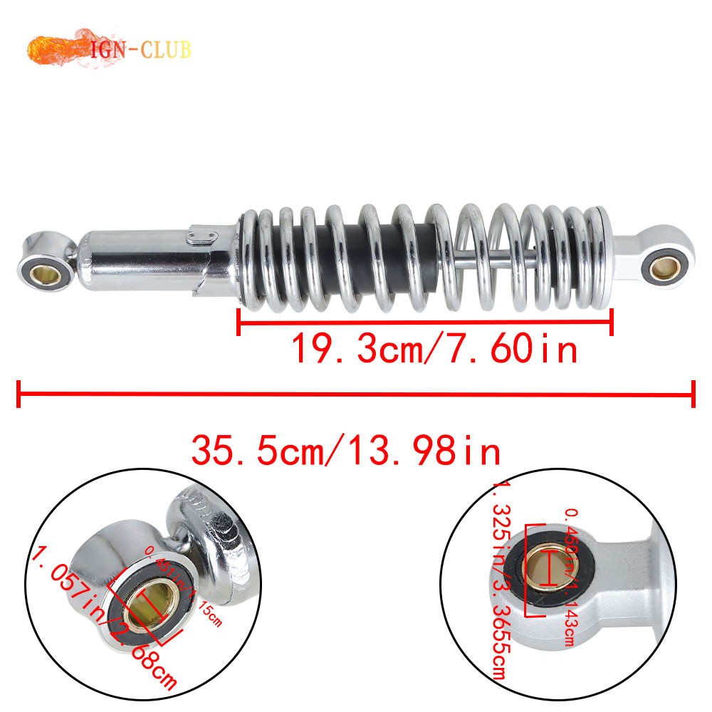 2pcs 320mm 12.6″ Chrome Rear Shocks Absorber Fit For Sportster XL883 NEW