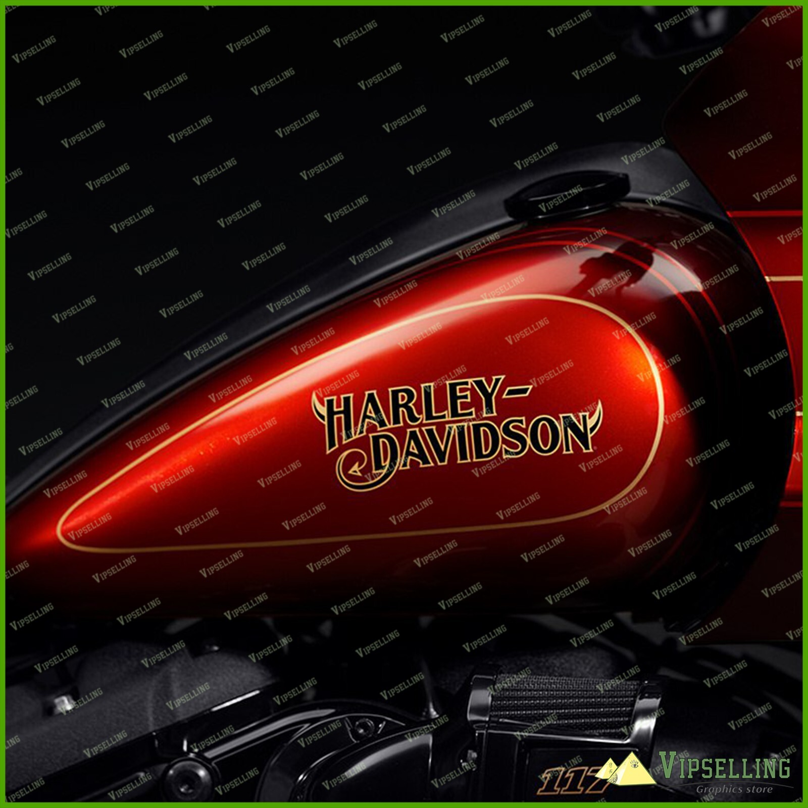 EL DIABLO Low Rider Harley Davidson 1938 1978 Gas Fuel Tank Decals Stickers Kit