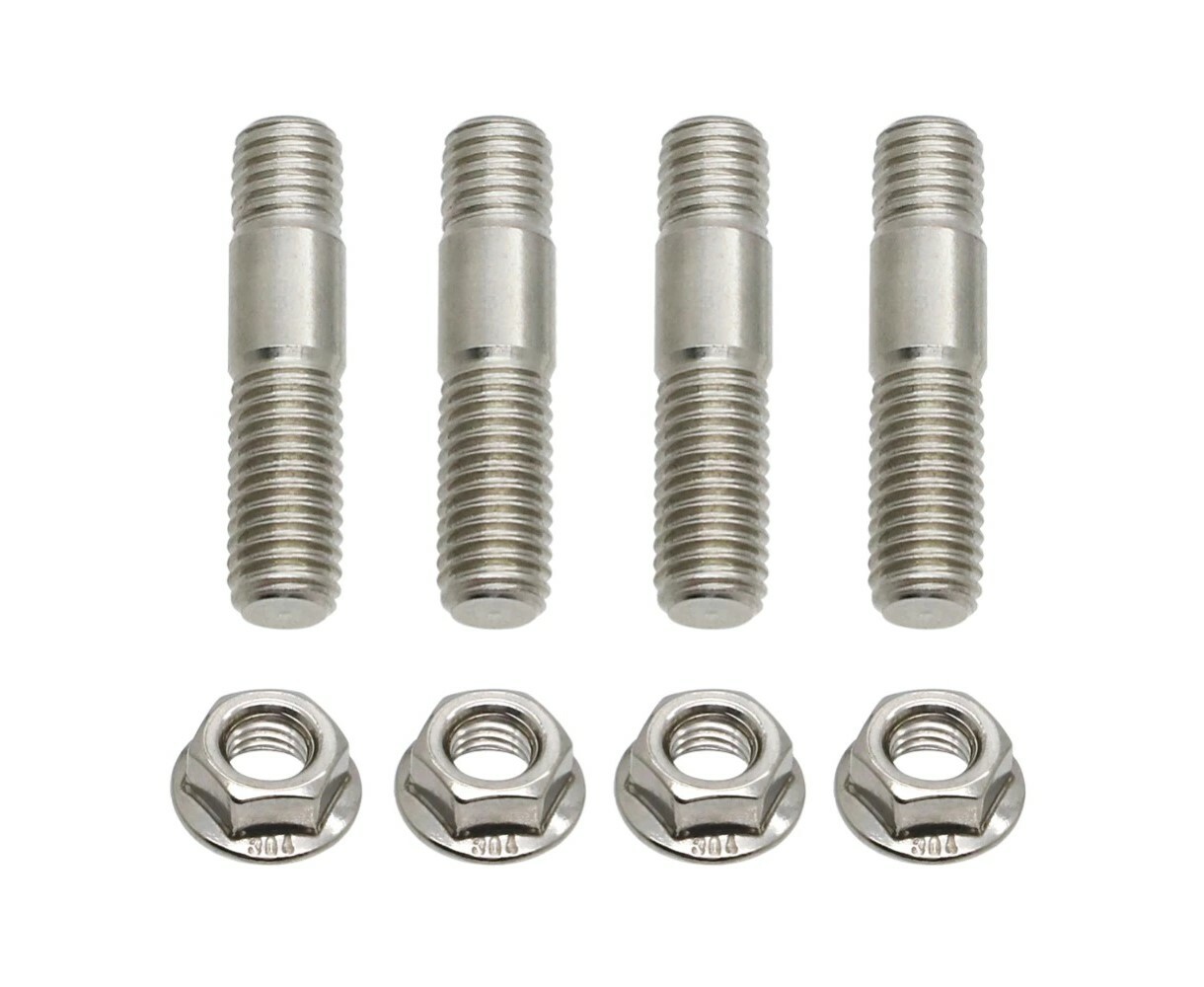 Stainless Steel Exhaust Studs with Nuts M8x35mm Yamaha Suzuki Honda Kawasaki