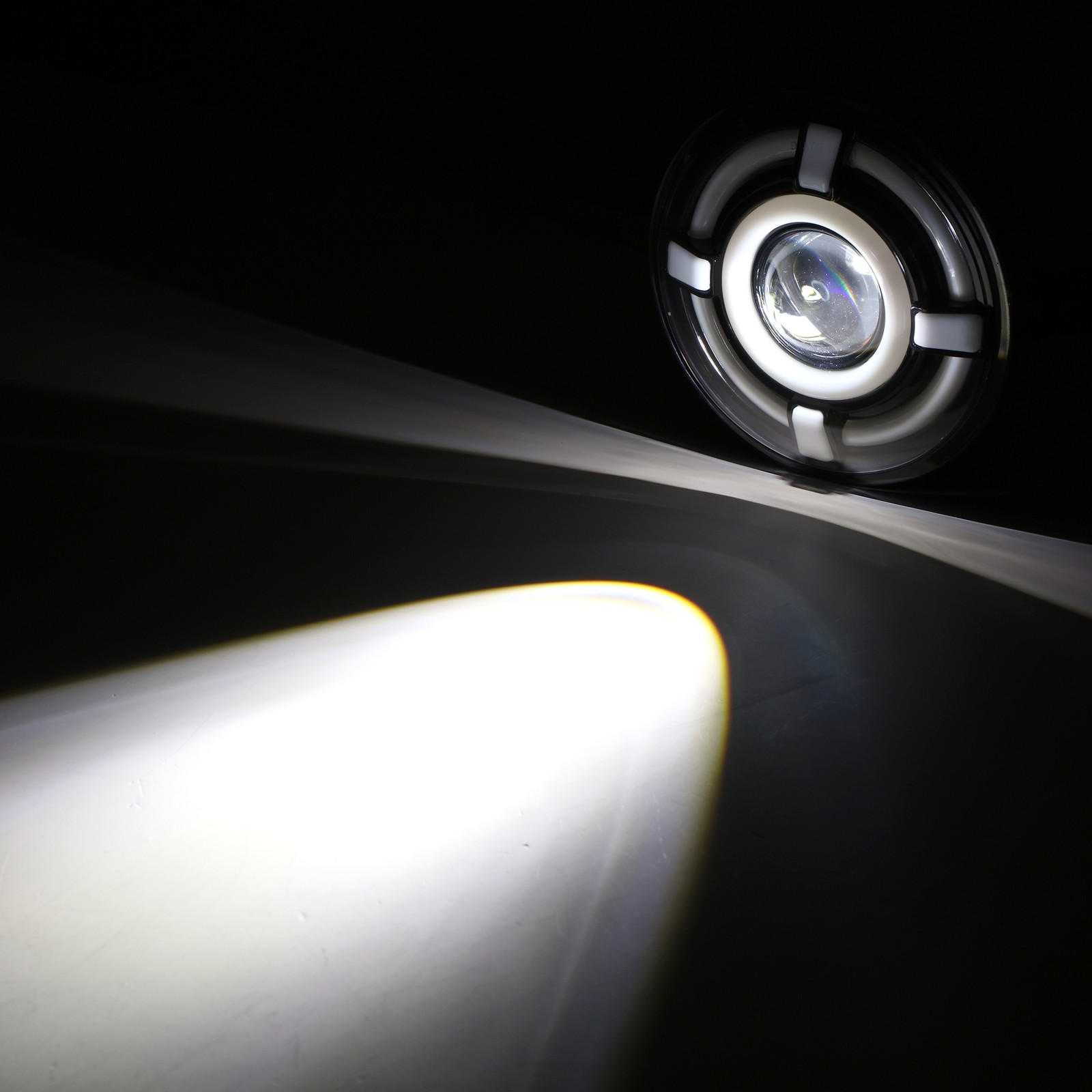 5-3/4″ 5.75inch Round Motorcycle LED Headlight with DRL Amber Turn Signal Black