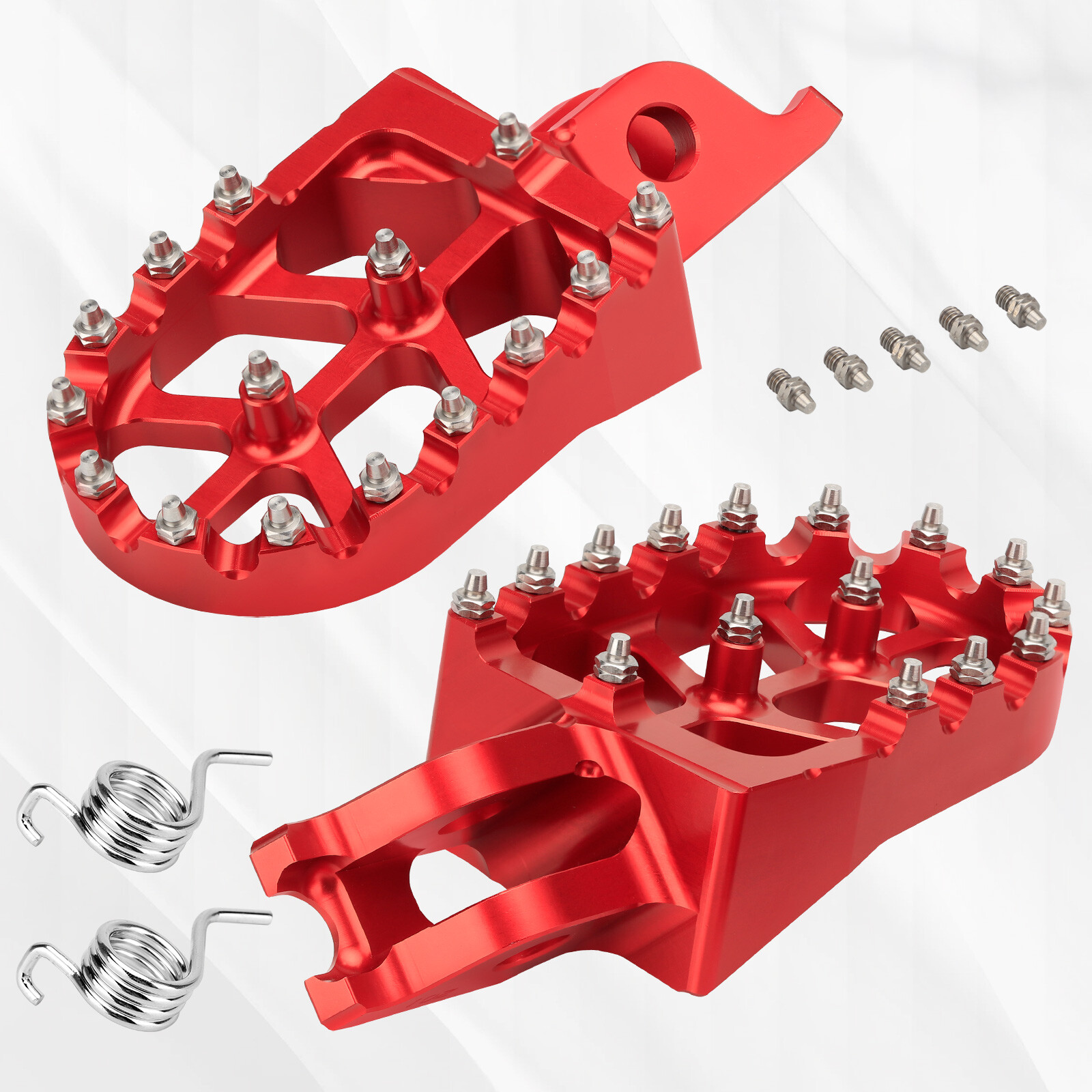 Red Dirt Bike Rest Pedal Foot Pegs For Honda CR125 CR250 CRF150R CRF250R CRF450R