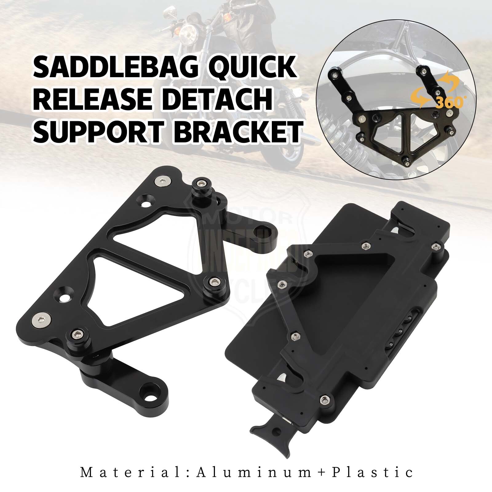 Universal Quick Release Saddlebag Pannier Mounting Kit Lockable Mount For Harley