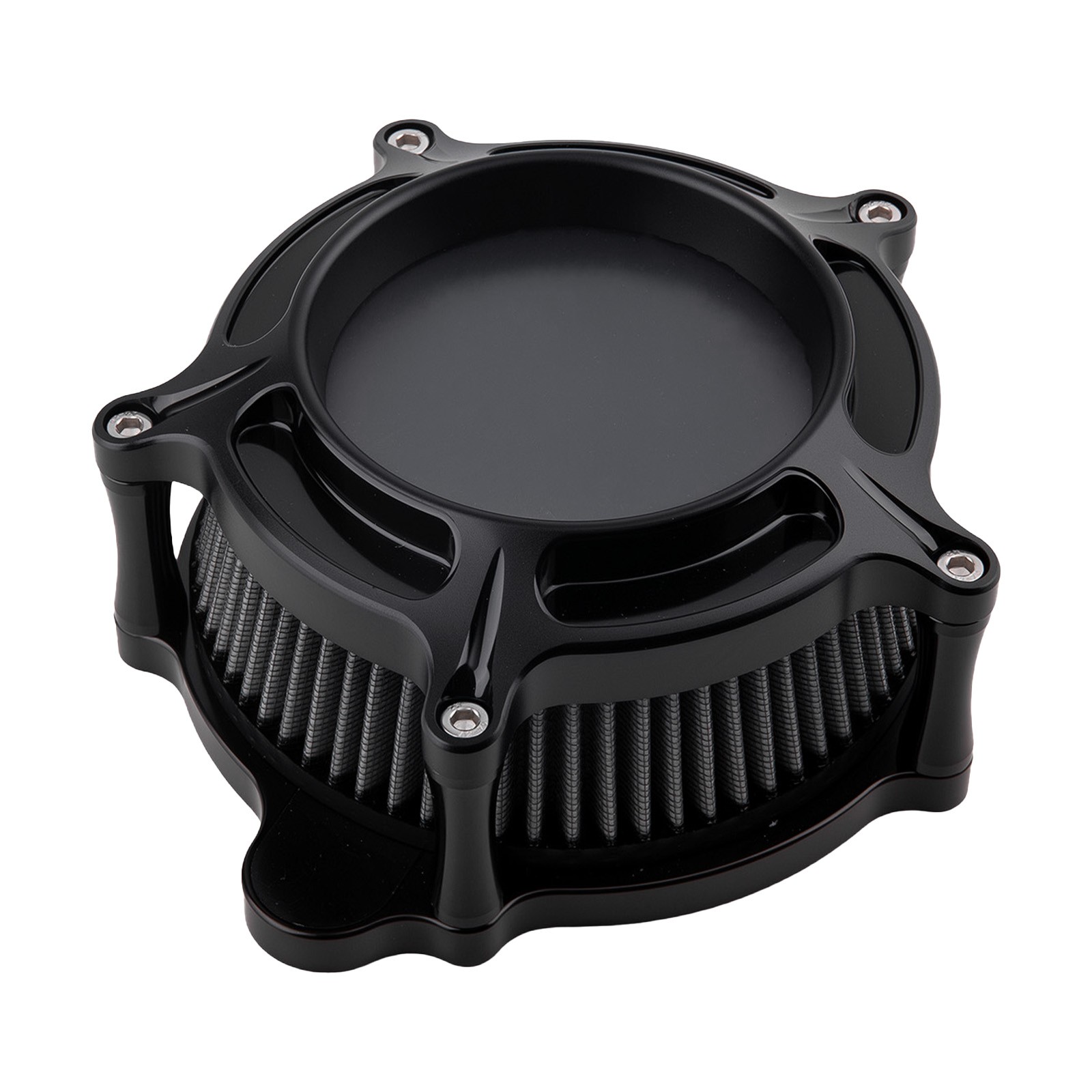 Black Air Filter System for Harley Dyna FXDLS 2017 CNC Billet Aluminum