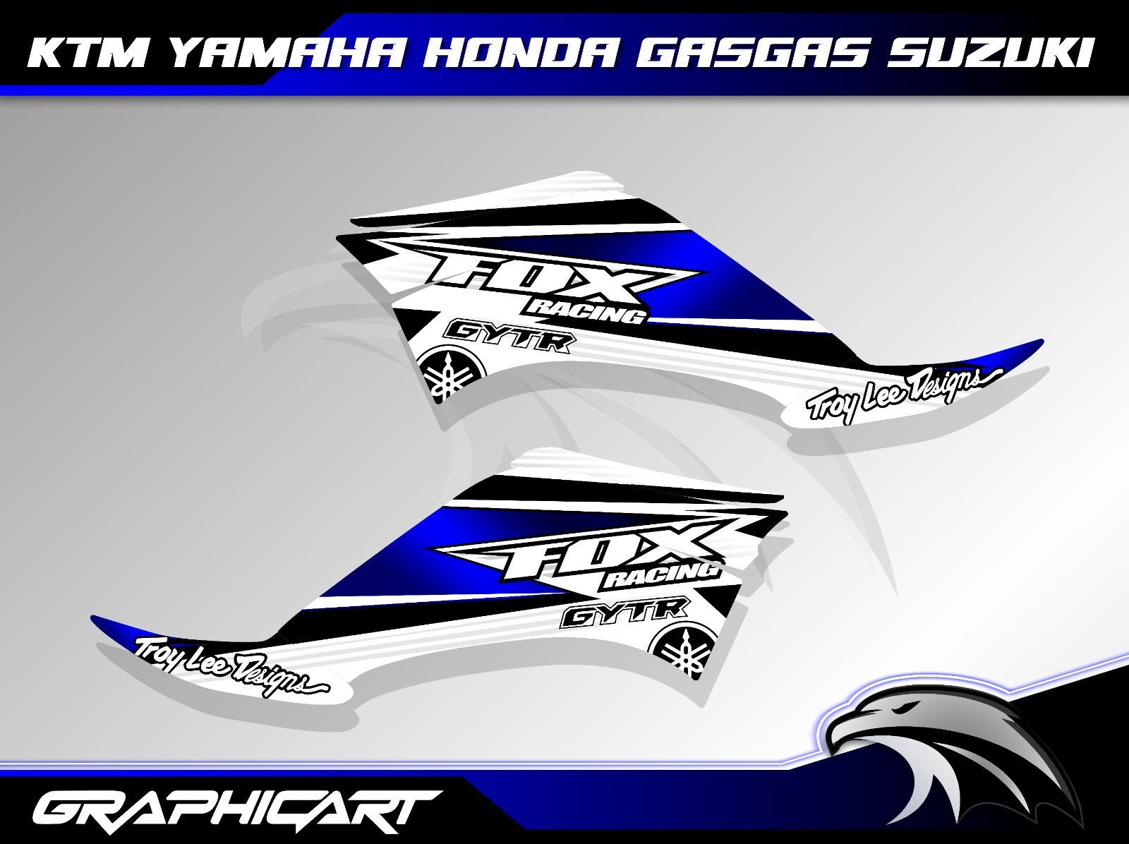 Raptor 250 Graphics Kit for Yamaha ATV – All-Year Compatible Custom Stickers