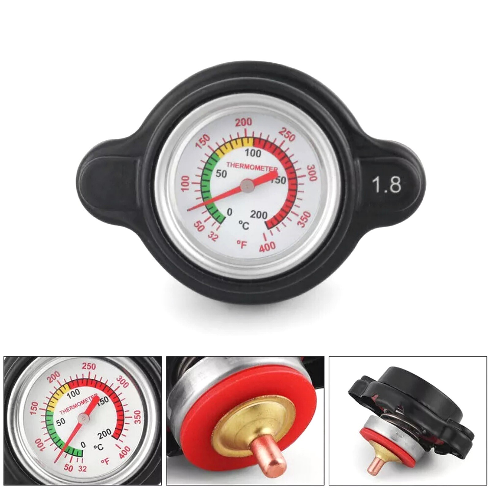 New Anti-Boil Radiator Cap w/Temp Gauge 1.8kg/cm² for Honda CRF450R 2002-2015