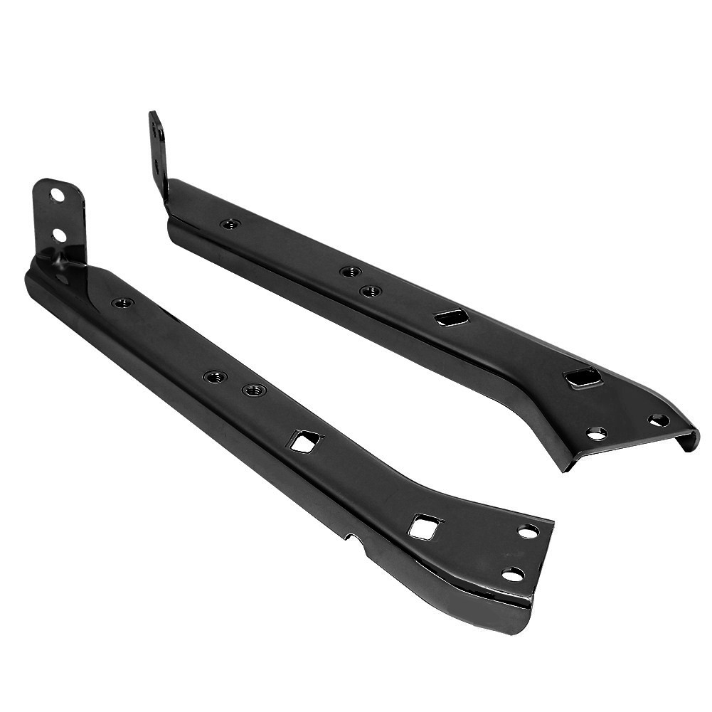 2x Black Saddlebag Rail Support Brackets for Harley Touring FLT FLHT 1985-2008