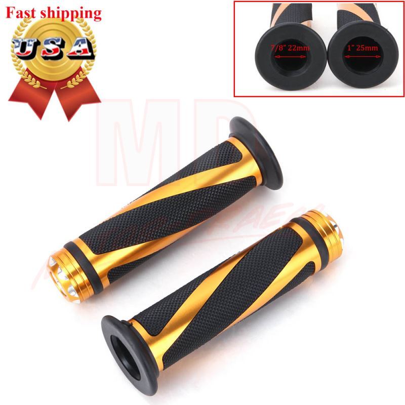 Motorcycle 7/8″ Hand Grips Handle Bar Gel For Honda Suzuki Yamaha Kawasaki Honda