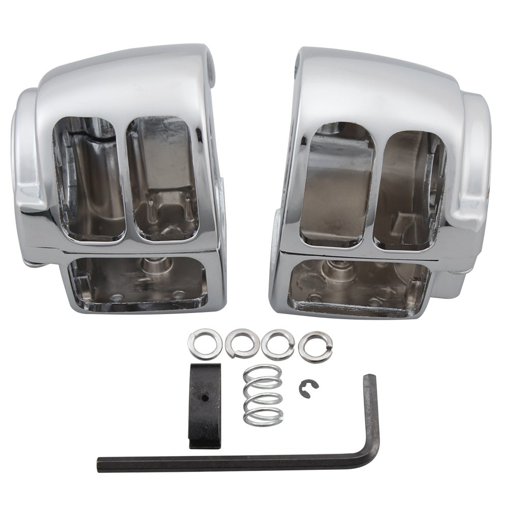 Chrome Switch Housing Cover Fit for Harley Sportster XL1200C Dyna Softail 96-06