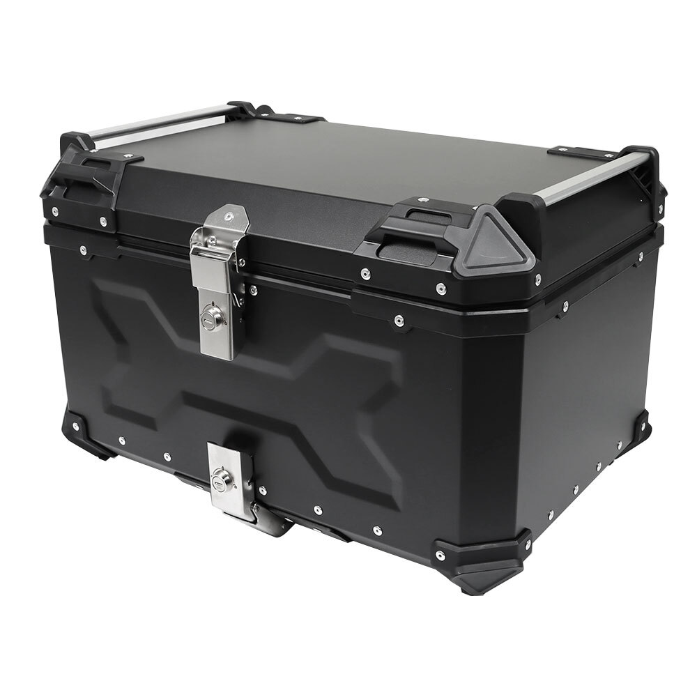Aluminum Trunk 65L Motorcycle Top Case Waterproof Luggage Storage Tour Tail Box