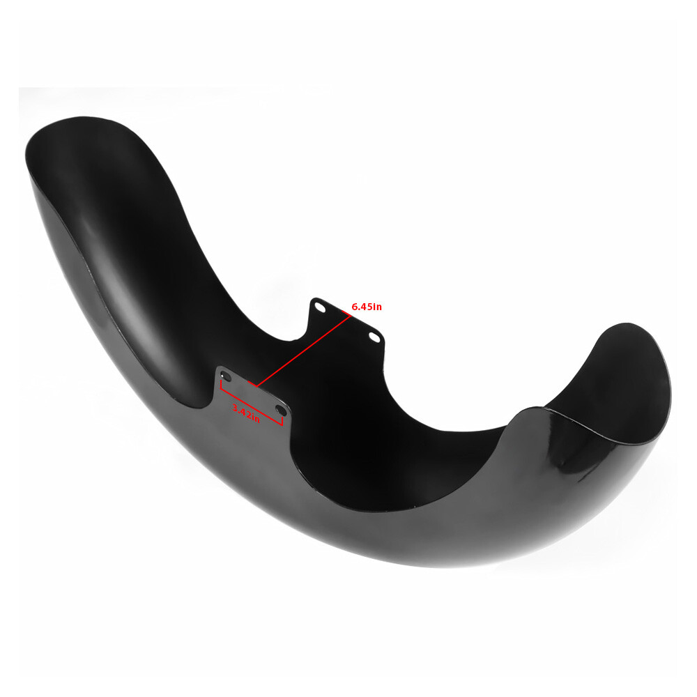 23″ Wrap Front Fender Gloss Black For Touring Road King Electra Glide FLHR FLHT