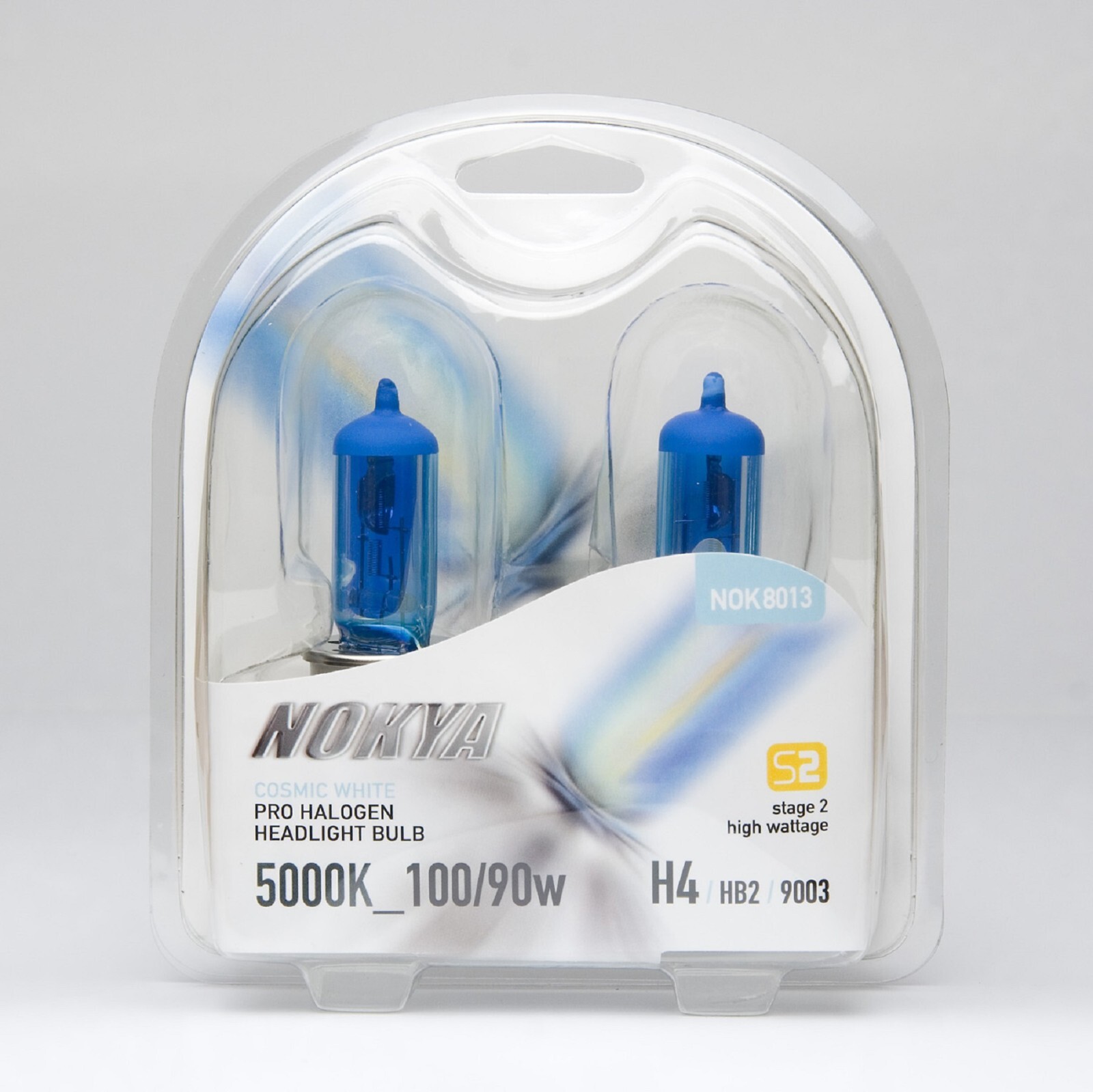 Nokya 5000K White 9003 HB2 H4 Nok8013 100/90W Two Bulbs Head Light Replace Stock