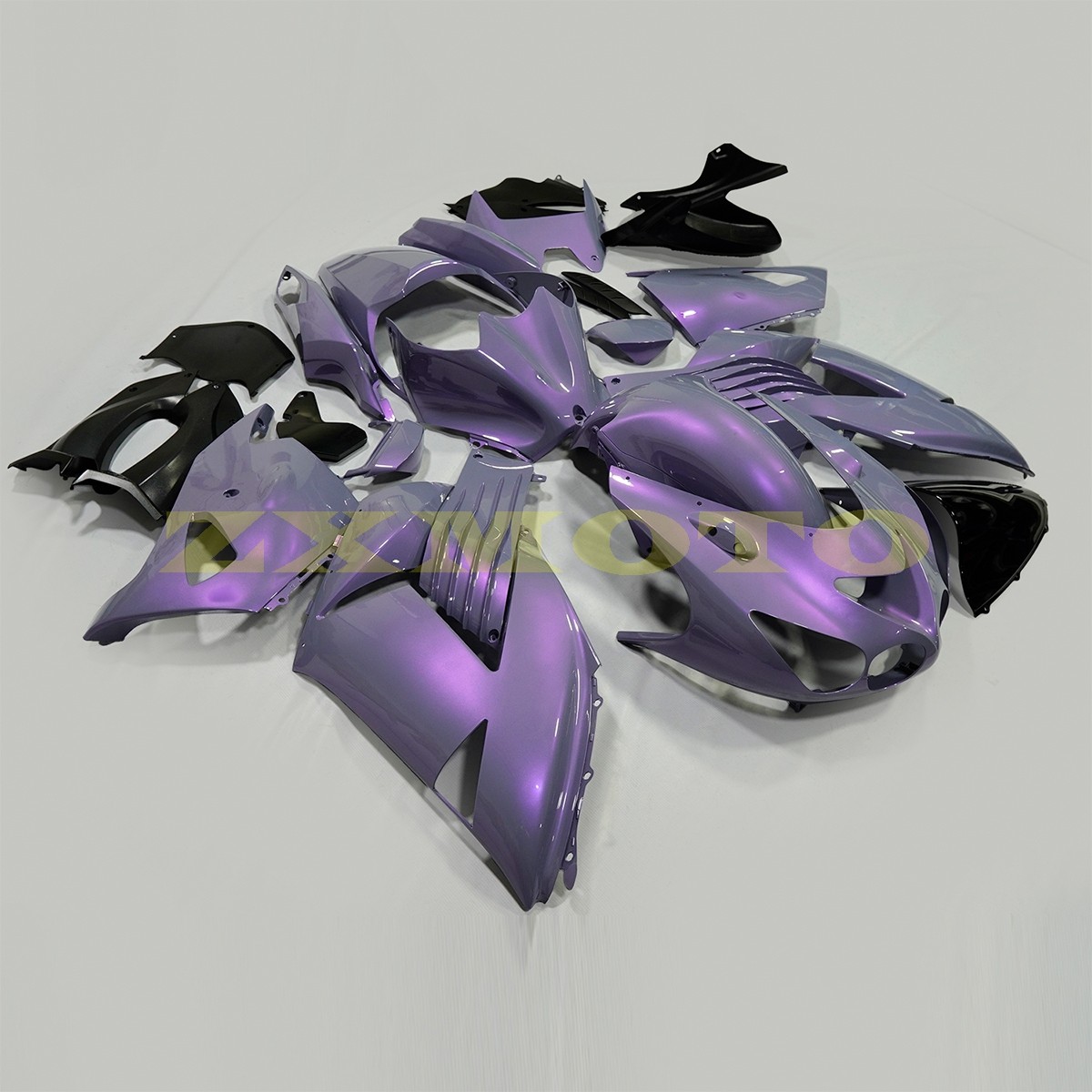 Chameleon Gray Purple Fairing Kit +Bolts for Kawasaki Ninja ZX14R 2006-2011 ZZR
