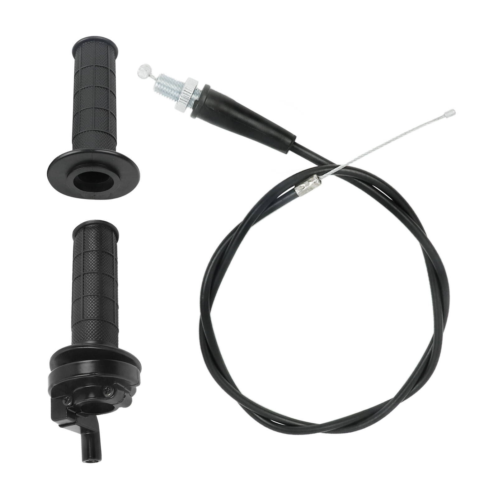 22mm 7/8″ Twist Throttle Accelerator Handle Grips Cable Set Mini Bike ATV Quad