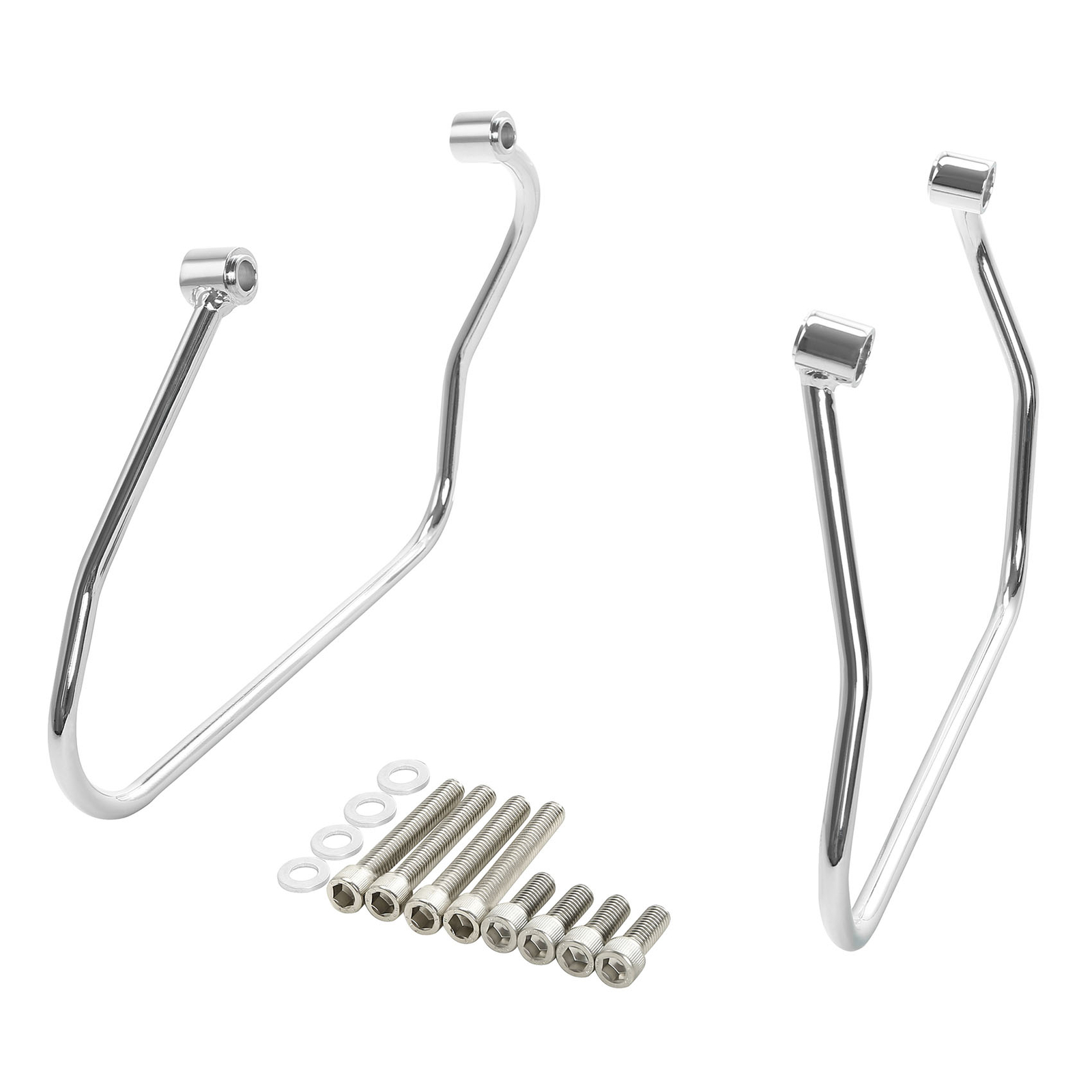 Saddlebag Support Bracket Mounts (Chrome) Fit For Harley Softail Street Bob 18+