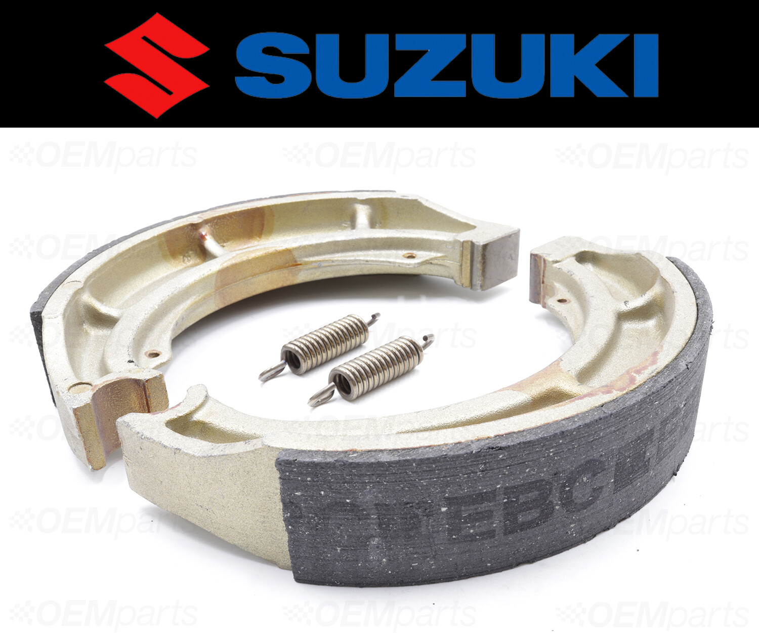Set of (2) Suzuki REAR Brake Shoes and Springs #64400-34830 (See Fitment Chart)