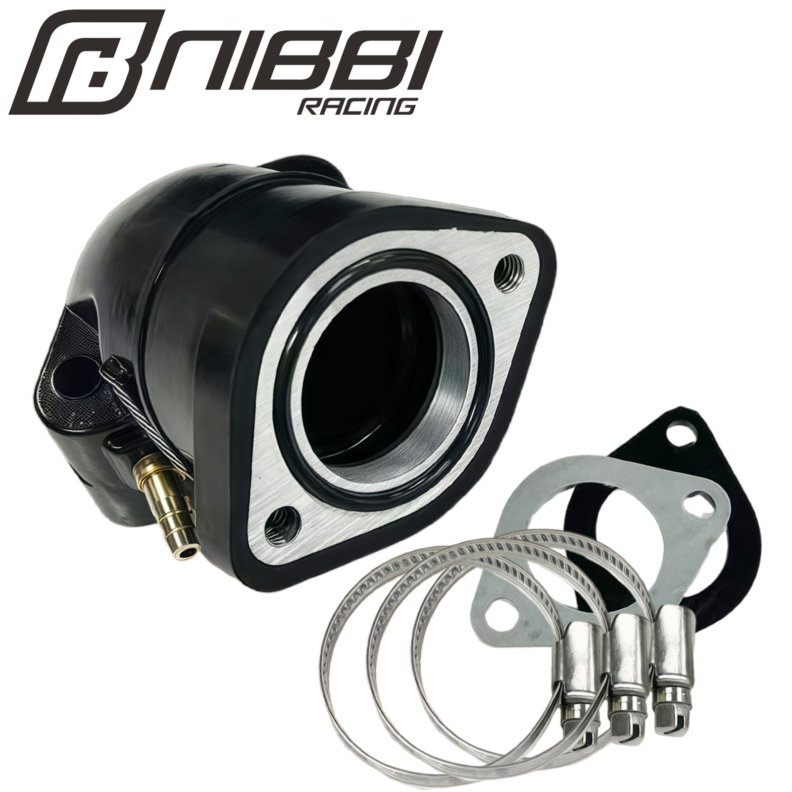 NIBBI Paired Carb Intake Adapter For 50cc-250cc GY6 152QMI 157QMJ 139QMB 139QMA