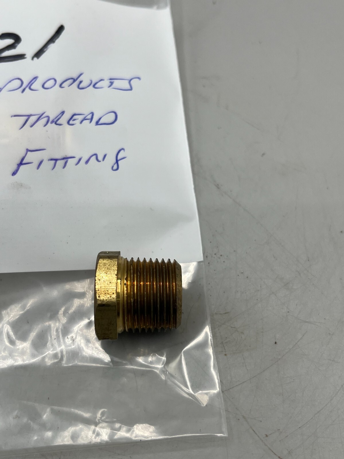 NOS-SOS Metal Products 3/8 NPT Male x 1/4 NPT Female Brass Pipe Fitting 508221