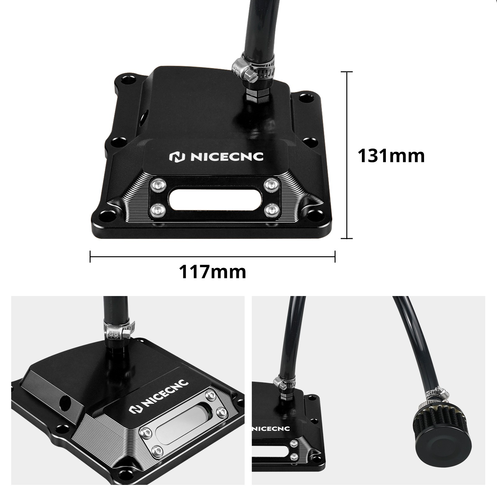 NICECNC M8 Transmission Top Cover For Harley Softail/Touring/Trike Models