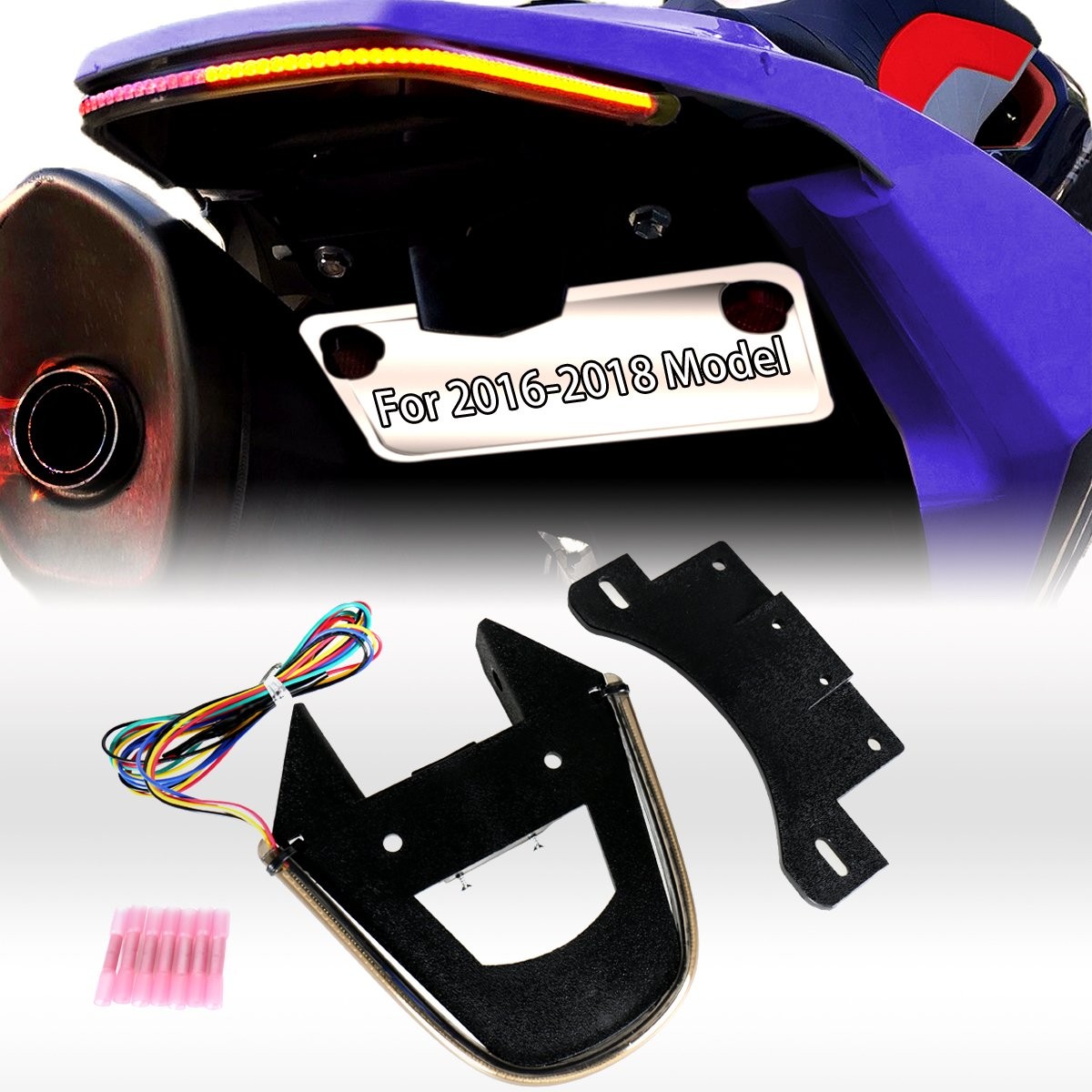 LED Fender Eliminator Integrated Tail Light For 16-20 Husqvarna 70 ENDURO SS