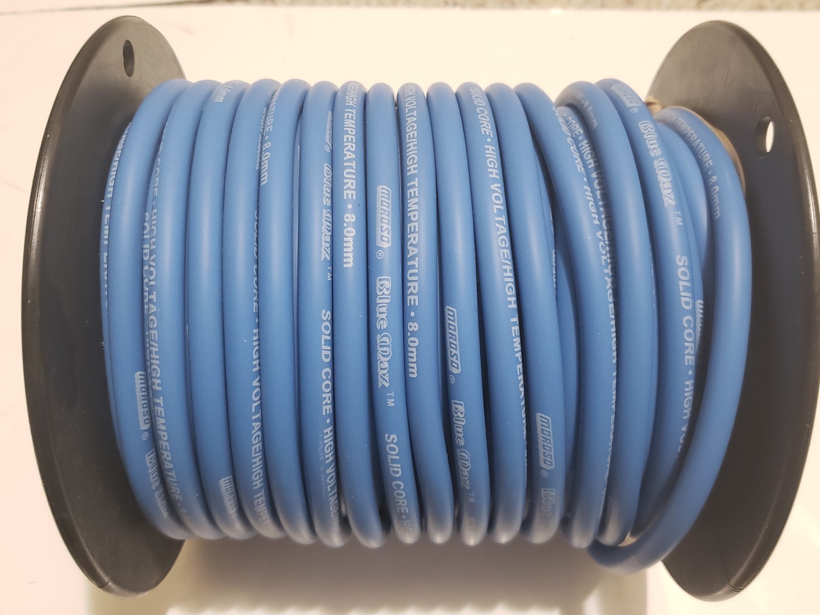 Solid Core 8mm MOROSO BLUE MAX Wire HIGH VOLTAGE TEMP Spark plug wire by FOOT
