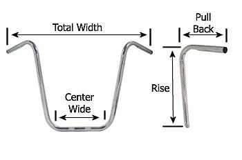 Chrome 16″ Rise Chrome Ape Hanger 1″ Handlebars Harley 82-Later Style