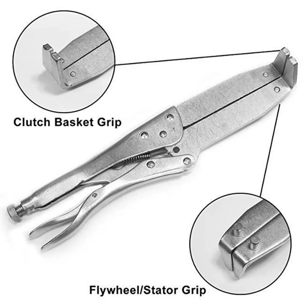 Motorcycle Clutch Hub Basket Holding Flywheel Holder Hand Tool Lockable Clamp