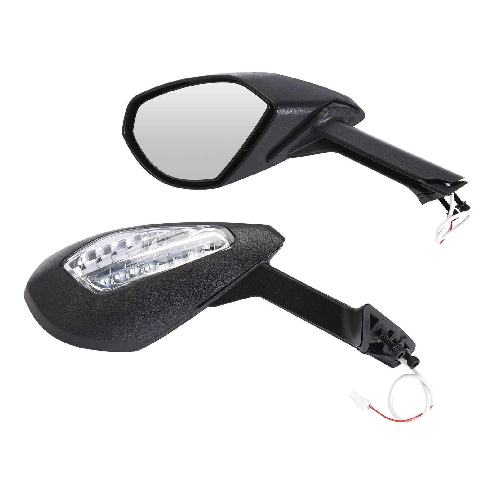 Left Right Side Mirrors Set W/ Turn Signals Fit For Ducati 959 Panigale 15-20