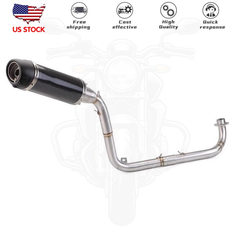 Full System Carbon Exhaust Tips Header Pipe For Honda Grom 125 MSX125 2013-2026
