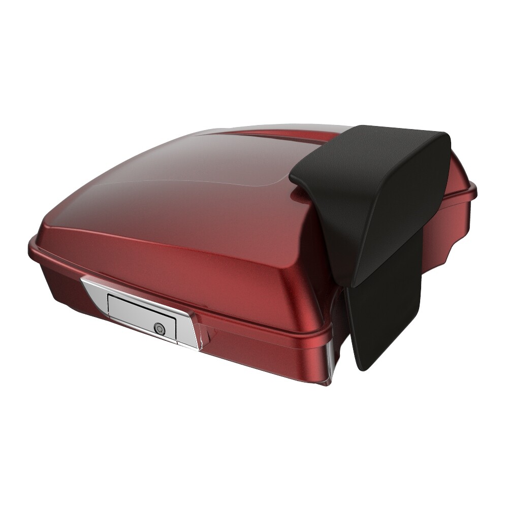 Hard Candy Hot Rod Red Flake Razor Tour Trunk Pack For 97+ Harley/Softail