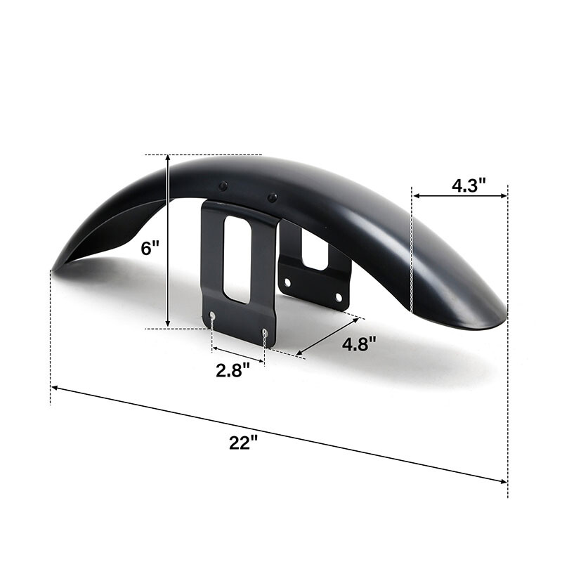 Unpainted Front Fender Mudguard Fit For Harley Sportster XL883 XL1200 Custom