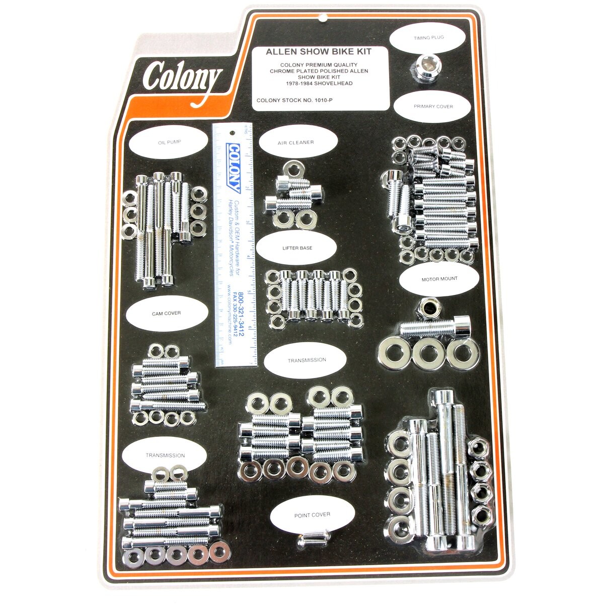 Colony Chrome Polished Allen Show Bike Bolt Kit – 1010-P