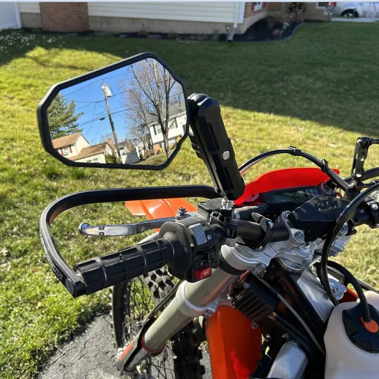 1 pair ADV Motorcycle Rear view Mirrors Foldable Adjustable Adventure Universal
