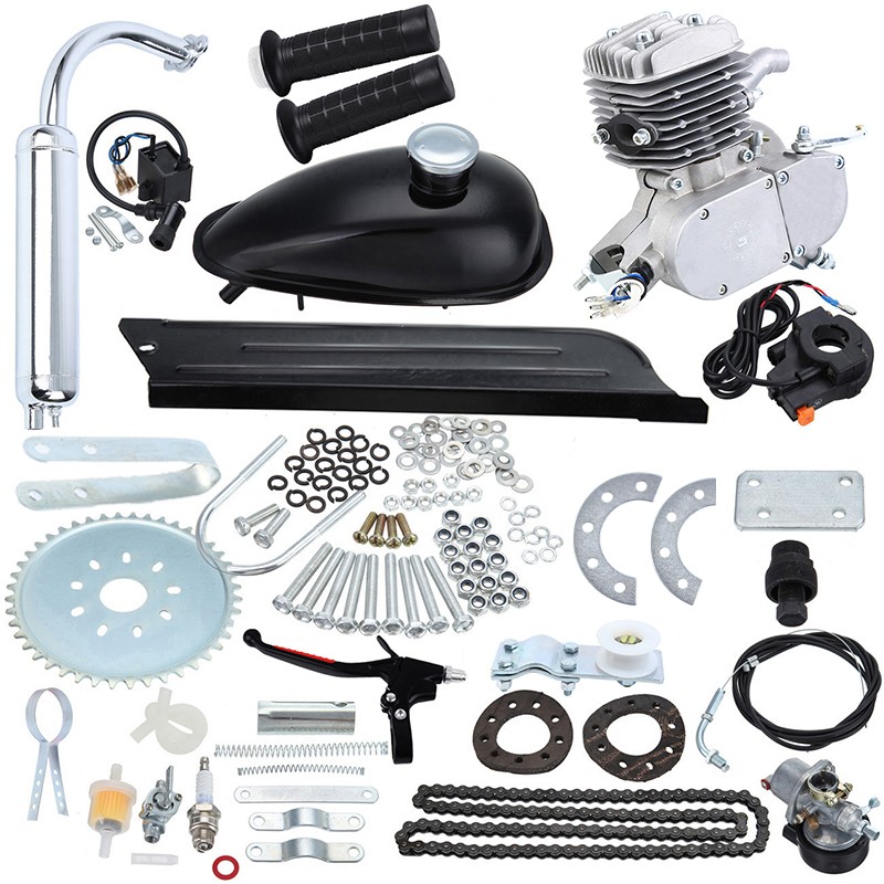 Full Set 80cc Bike Bicycle Motorized 2-Stroke Petrol Gas Engine Motor Kits