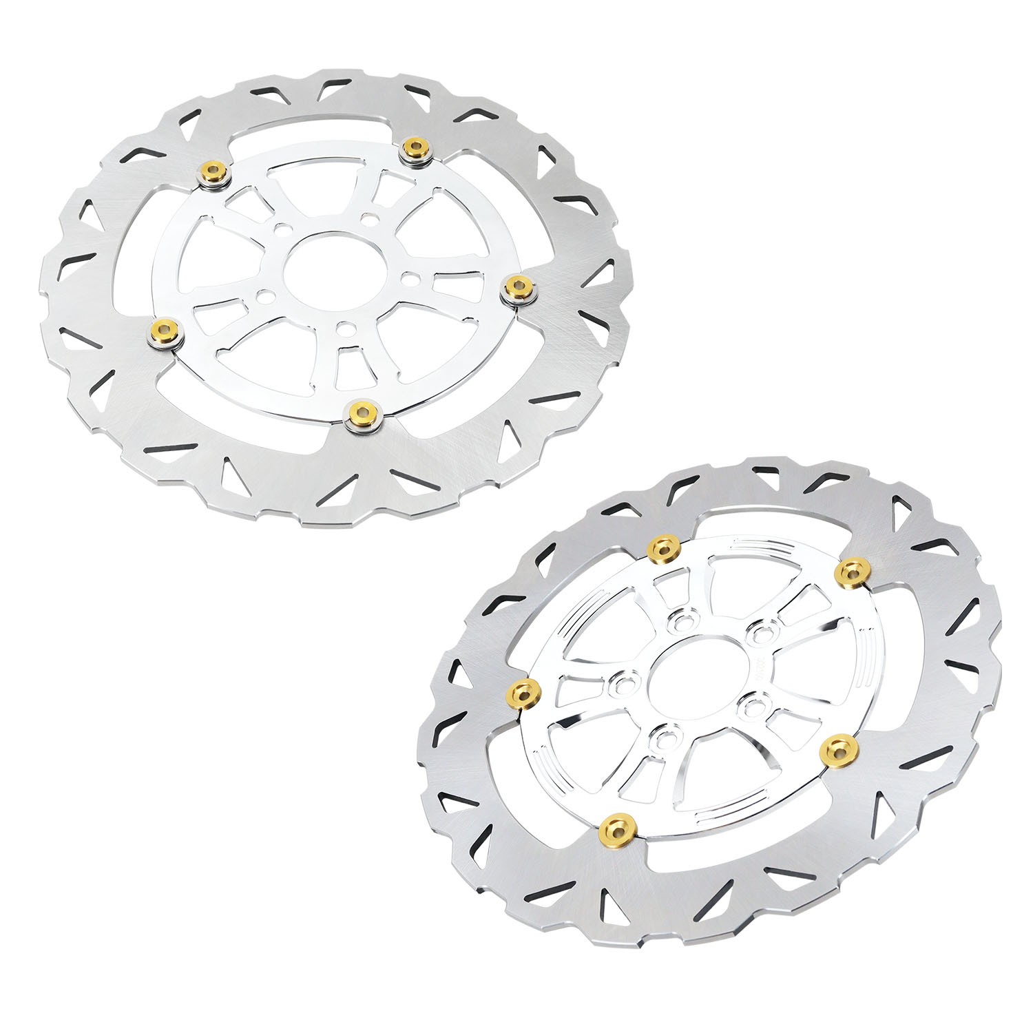 2PCS Chrome 12.6″ Floating Front Brake Rotors for Harley 24-26 CVO Road Glide ST
