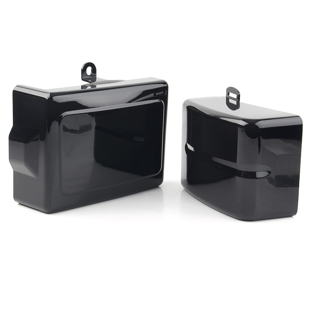 Battery Side Covers For Harley Dyna Fat Street Bob Super Glide 06-17 Gloss Black