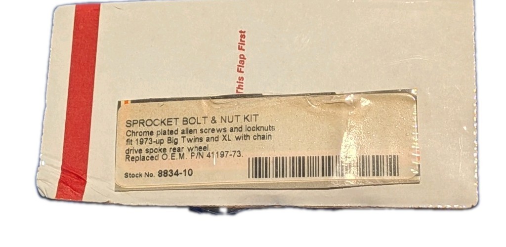 Colony Chrome Rear Sprocket Bolt Kit 1973-Up Harley Big Twin XL 8834-10