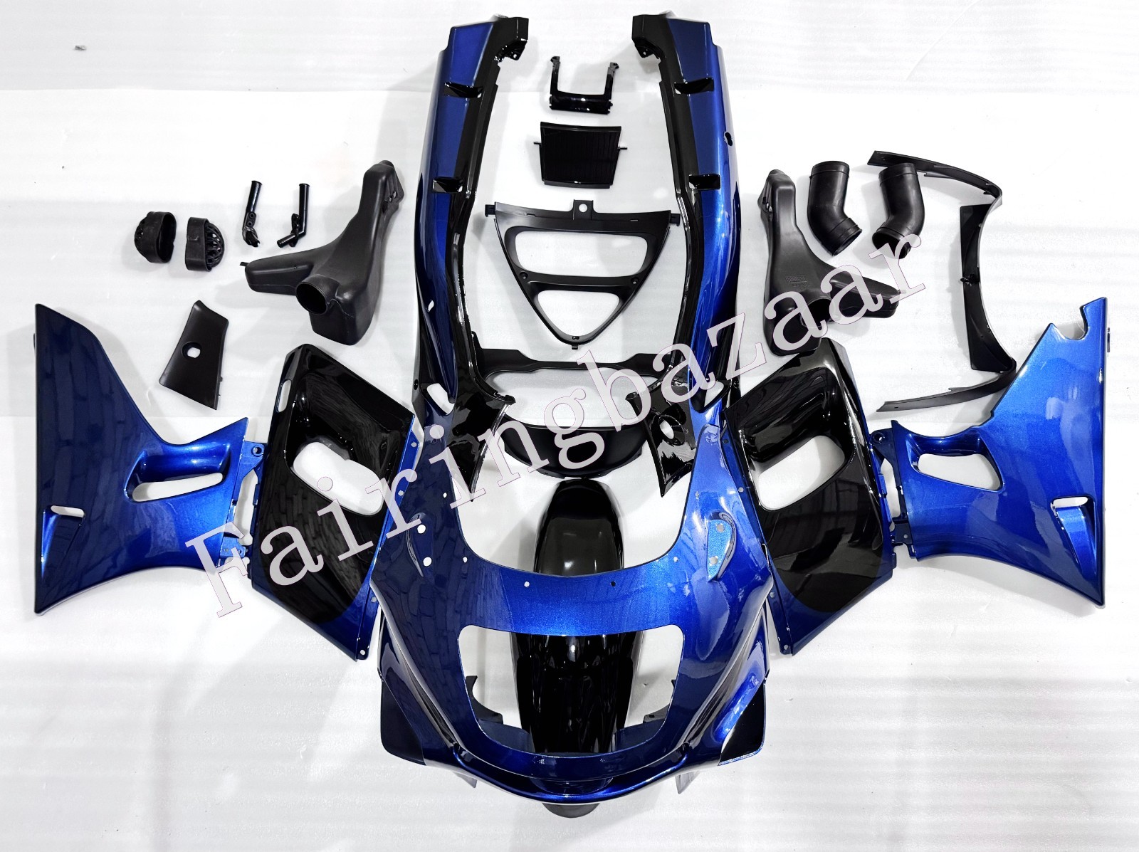 Fit for 1993-2007 ZZR400 Blue Black ABS Injection Molded Bodywork Fairing Kit