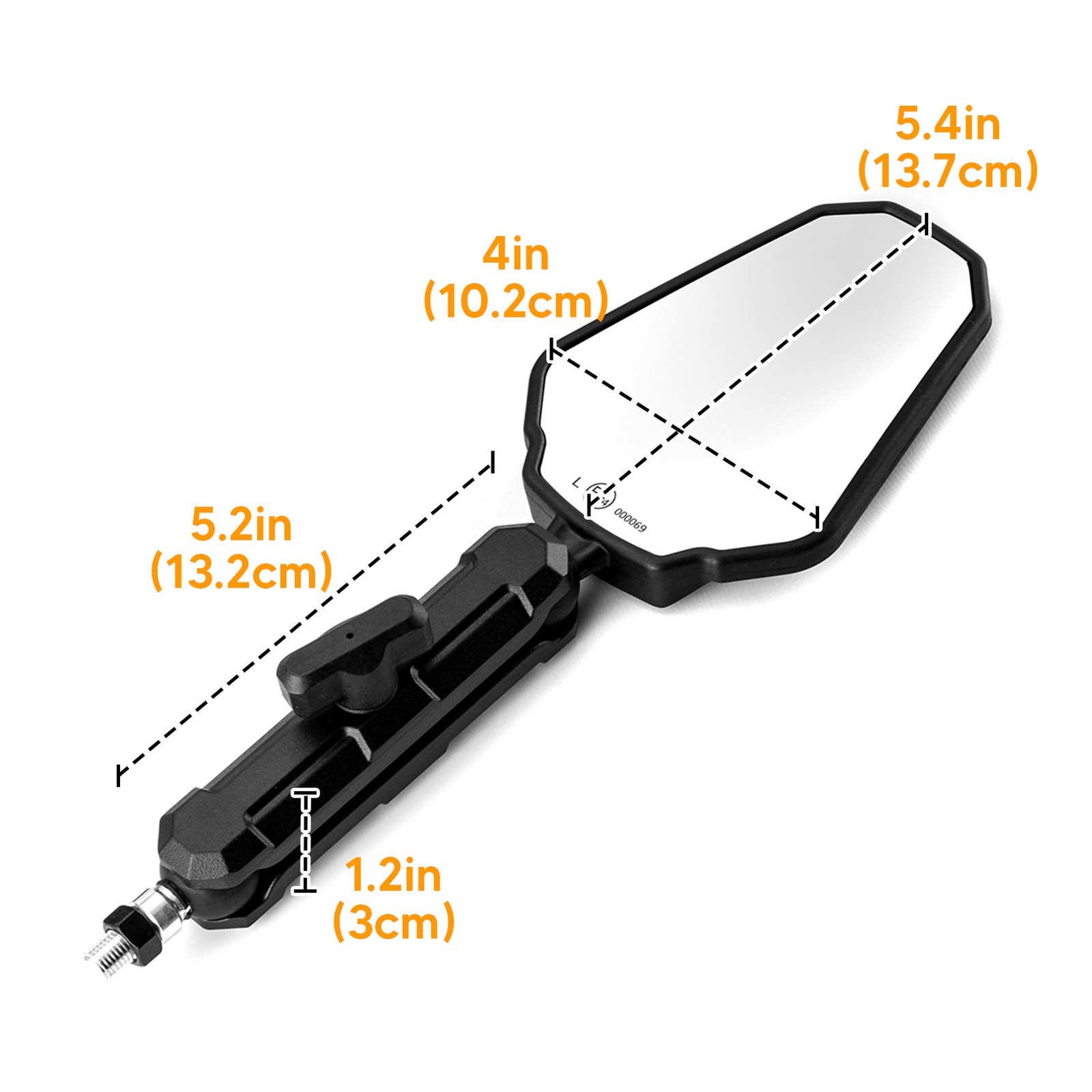 For Dirt Bike Dual Sport Pair Adventure Motorcycle Mirrors 7/8″ Hanlerbar Mount