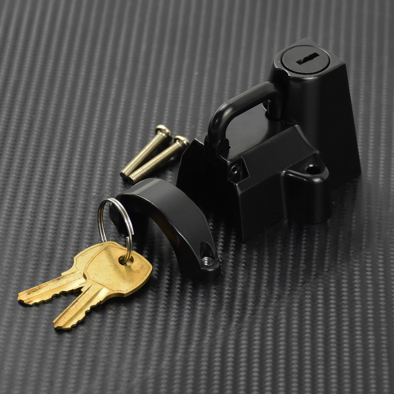 0.875″ to 1.25″ 25-32mm Motorcycle Tube Helmet Lock 2 Keys Fit For Harley Black