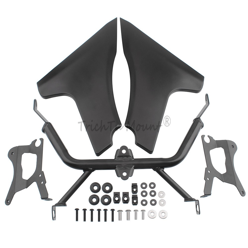 Black Side Fairing Panel +Metal Bracket For Harley Road Glide CVO Limited 23-Up