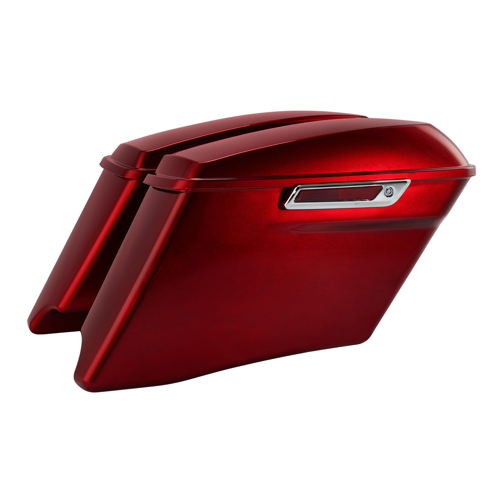 4″ Hard Extended Saddlebags Fit For Harley FLTRX 14-24 Velocity Red Sunglo