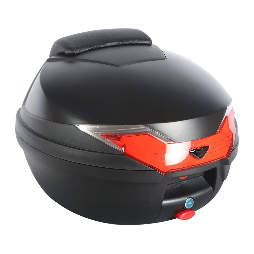 32L Universal Motorcycle Trunk Scooter Tail Box Luggage Top Lock Storage Case US